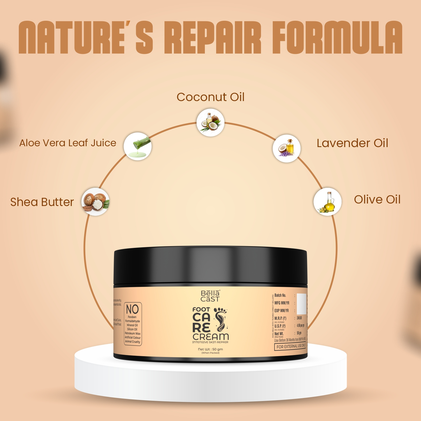 Foot Care Cream for Cracked Heels & Dry Feet