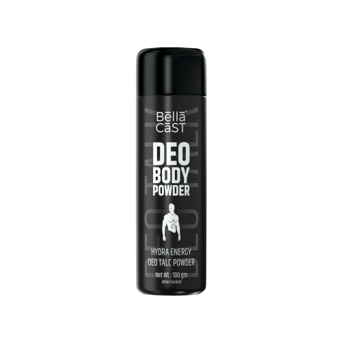 BellaCast Hydra Energy Deo Body Powder for Men – Long-Lasting Freshness & Odor Control (100g)