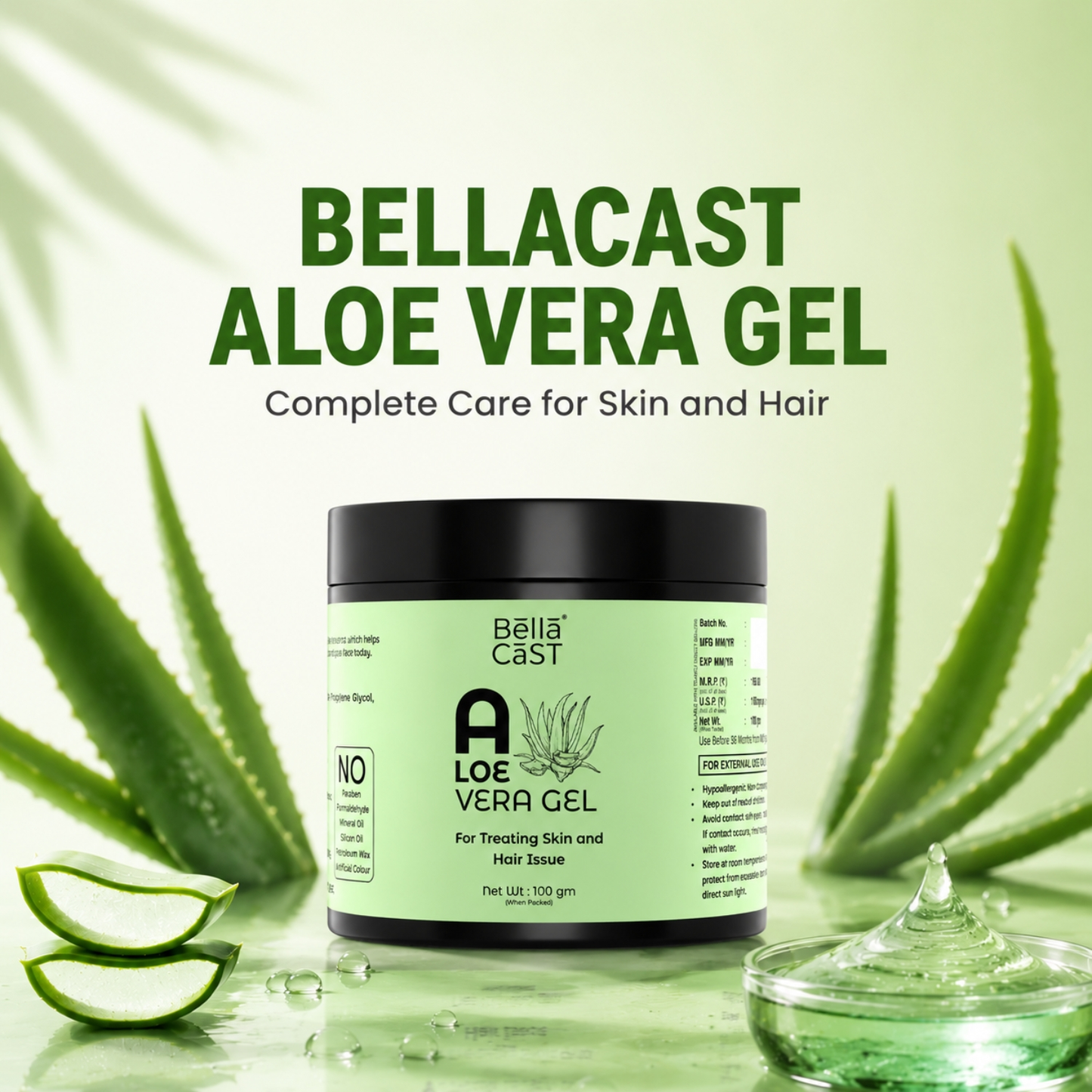 Aloe Vera Gel For Skin And Hair Care