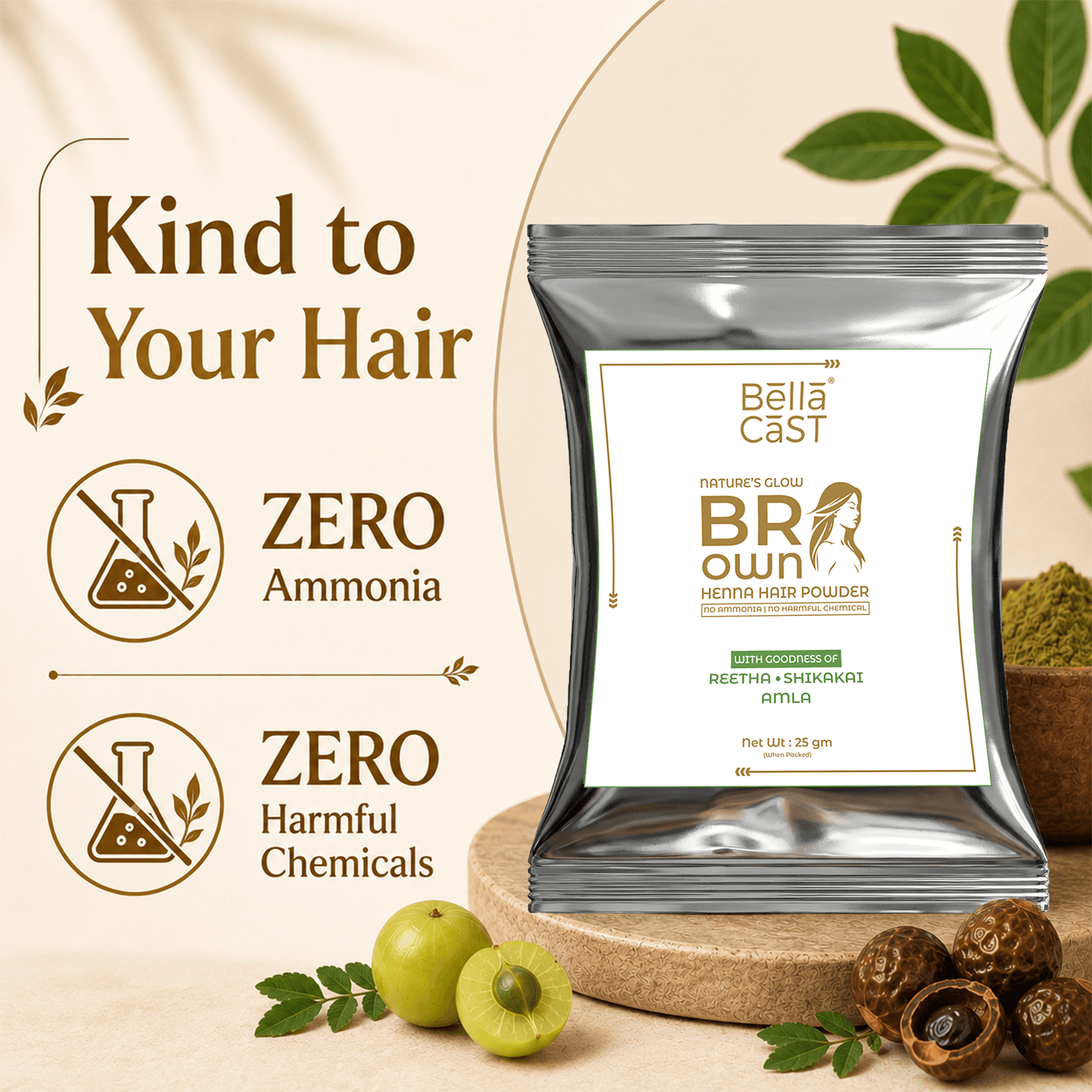 Brown Henna Hair Color Powder