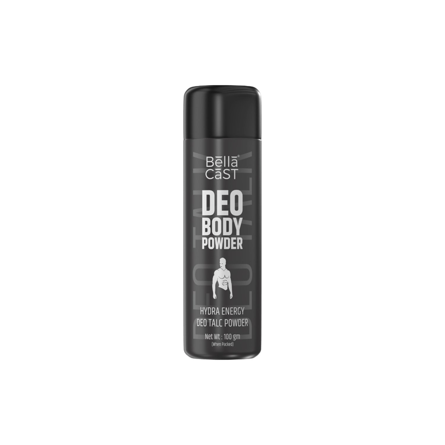 BellaCast Hydra Energy Deo Body Powder for Men – Long-Lasting Freshness & Odor Control (100g)