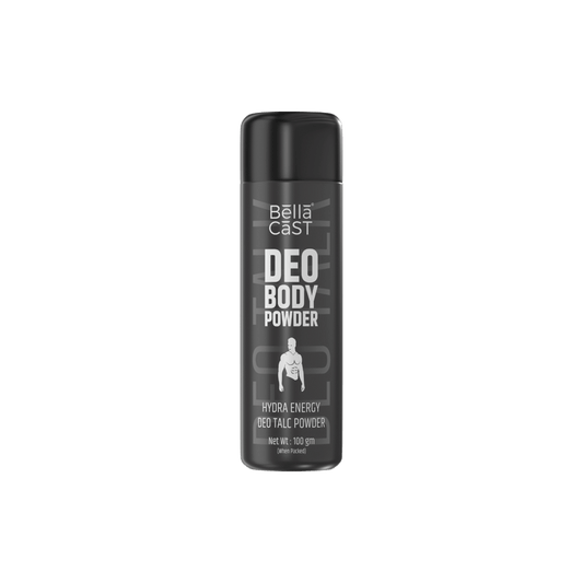 BellaCast Hydra Energy Deo Body Powder for Men – Long-Lasting Freshness & Odor Control (100g)
