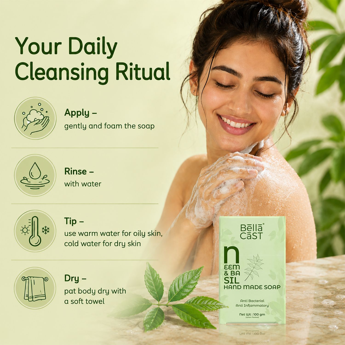 Neem & Basil Handmade Soap