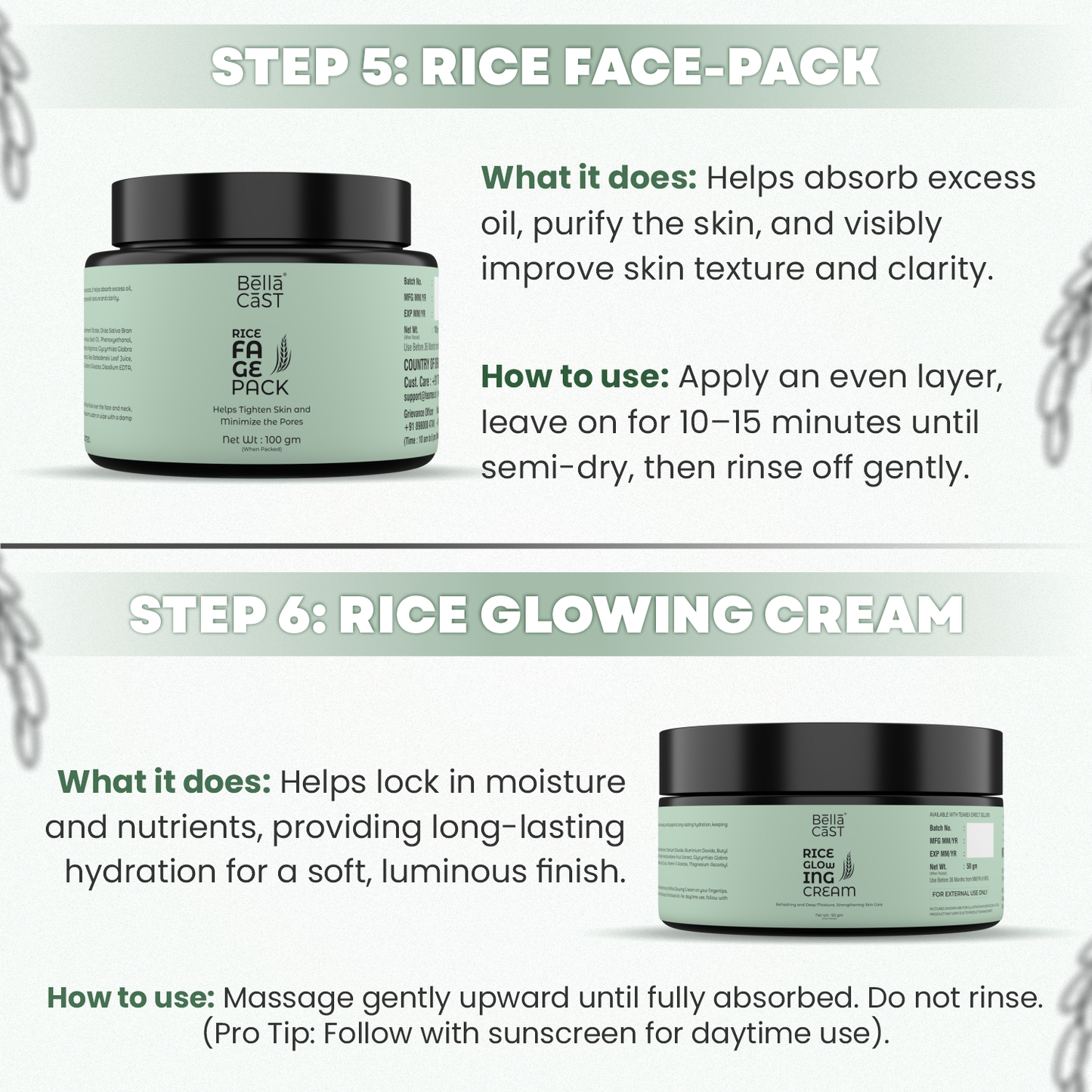 Rice Facial Kit For Glow Skin Care