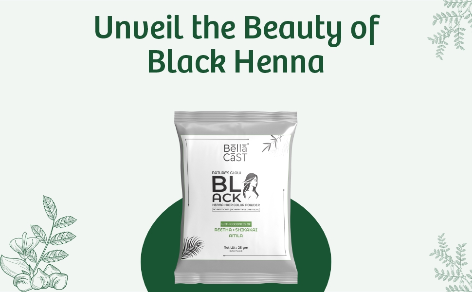 Black Henna Hair Color Powder