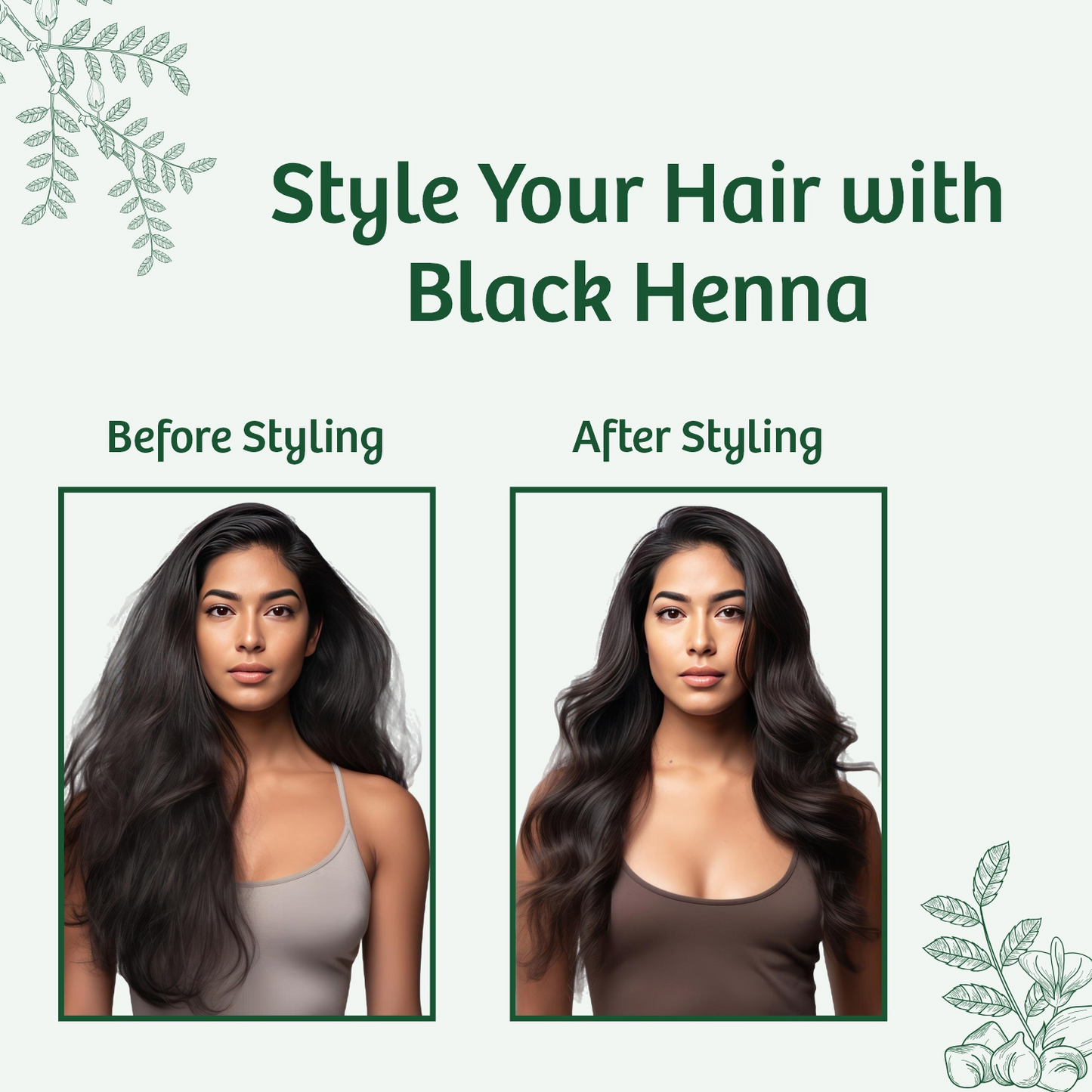 Black Henna Hair Color Powder