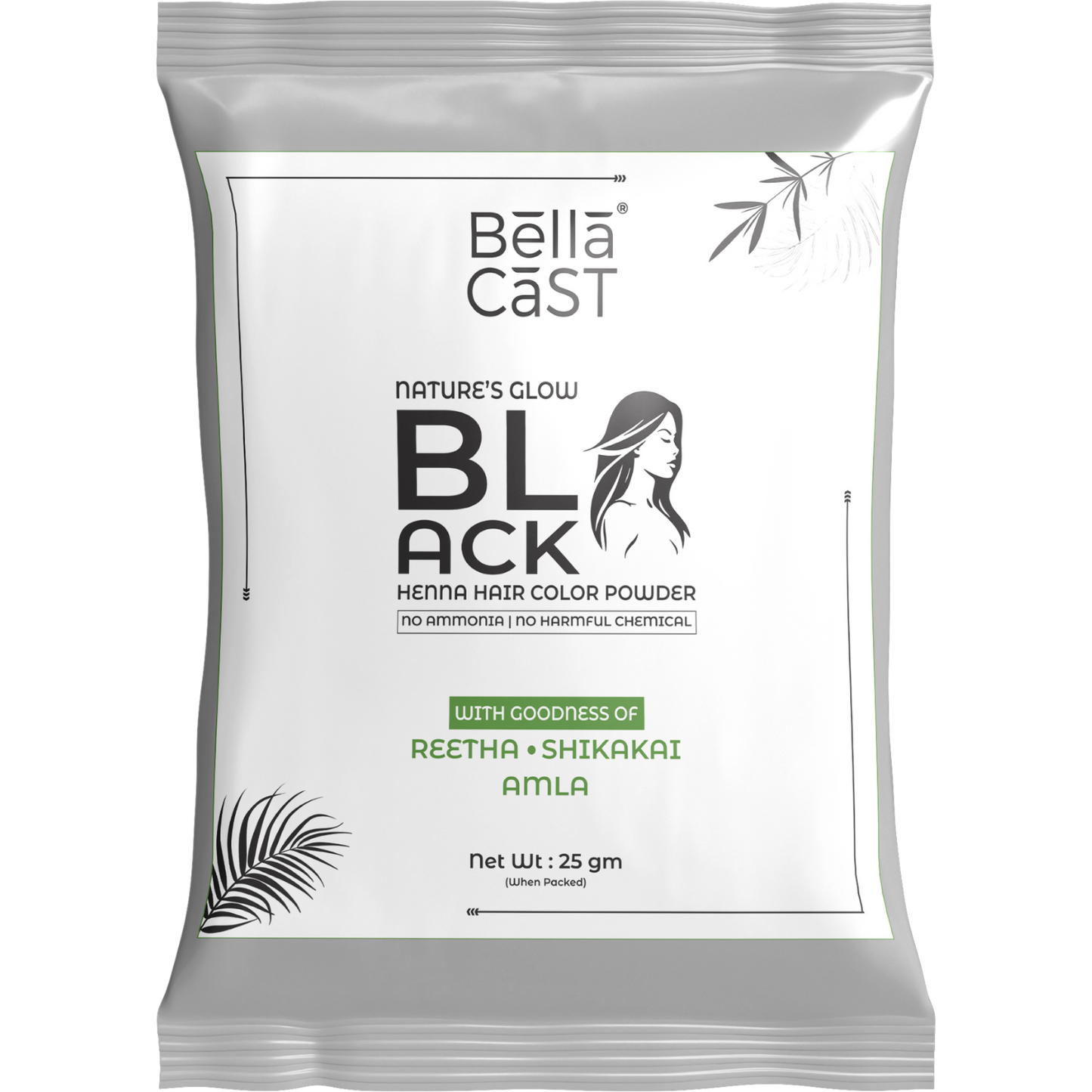 Black Henna Hair Color Powder