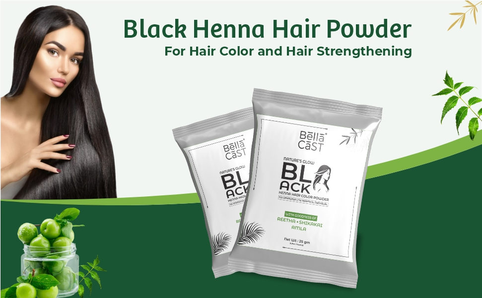 Black Henna Hair Color Powder